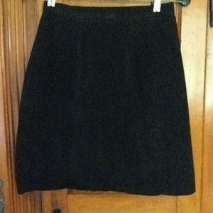 Black suede skirt